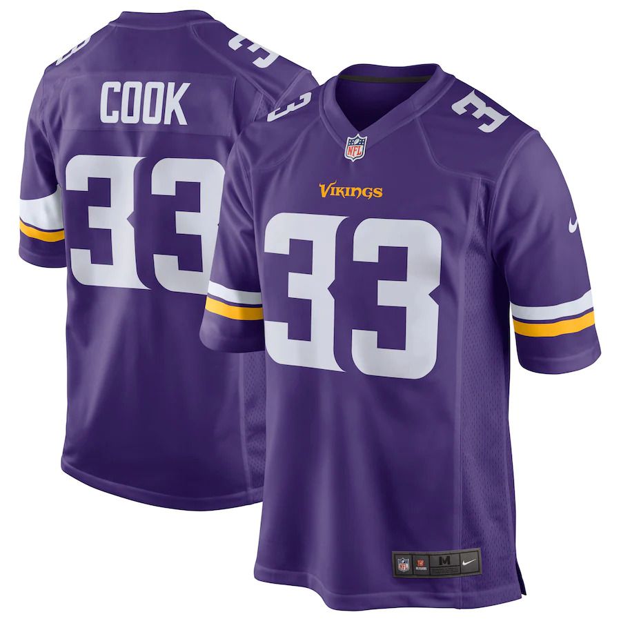 Men Minnesota Vikings 33 Dalvin Cook Nike Purple Game Player NFL Jersey